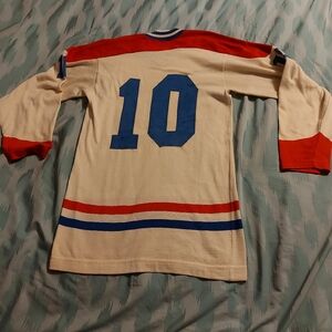 Vintage‎ 70s Montreal Canadiens White Jersey #10 Guy Lafleur Mens S/M Sandow